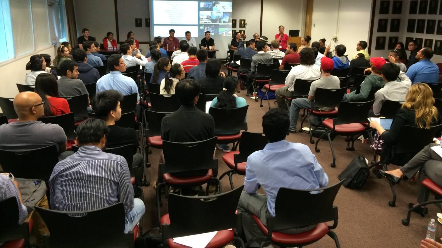 Students listening to Speaker